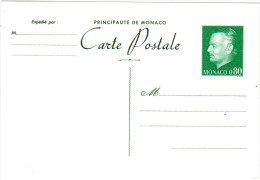 MONACO - 0,80 F - Effigie Du Prince Rainier III - Carte Postale - Post Card - Intero Postale - Entier Postal - Postal... - Entiers Postaux