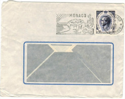 MONACO - 1965 - 0,30 Princes Rainier III - Flamme Monaco - Viaggiata Da Monte-Carlo - Lettres & Documents