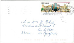 MONACO - 1999 - Europa : Fête Nationale - Flamme Joyeux Noël - Viaggiata Da Monte-Carlo Per Les Sablettes, La Seyne-s... - Cartas & Documentos