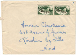 MONACO - 1953?? - 2 X JOURNAL INEDIT DES FRERES GONCOURT + Timbre/Griffe Linéaire Ronchin - Viaggiata Per Ronchin, Fr... - Storia Postale