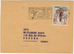 MONACO - 1960 - 0,10 - Carte Postale - Post Card - Flamme Grand Prix De L'art Philatélique International - Viaggiata ... - Lettres & Documents