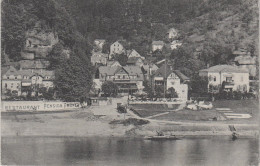 AK Sächsische Schweiz Schmilka Stempel Gasthaus Pension Prüfer Cafe Richter Fähre Bei Schöna Krippen Schandau Pirna - Schmilka