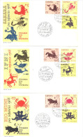 Spain Colonies FDC ( Primer Dia Emision )  " SAHARA - IFNI - RIO MUNI " Signos Del Zodiaco 1968 - Spaanse Sahara