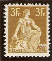 1908 Helvetia 3.-fr *(*) Cat 1000.-EUR - Neufs