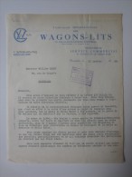 COURRIER (M1506) CIE WAGONS-LITS (2 Vues) 41, Avenue De La Toison D'Or Bruxelles - Trasporti