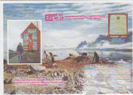 15646- ALMIRANTE BROWN ANTARCTIC STATION, PENGUINS, COVER STATIONERY, 1998, ROMANIA - Forschungsstationen