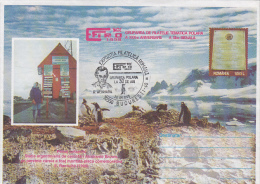 15647- ALMIRANTE BROWN ANTARCTIC STATION, PENGUINS, COVER STATIONERY, 1998, ROMANIA - Bases Antarctiques