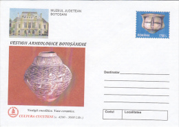 15660- ARCHAEOLOGY, CERAMIC VASE FROM NEOLITHIC, COVER STATIONERY, 2000, ROMANIA - Archéologie