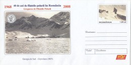 1435FM- WHALE HUNTING, GRYTVIKEN, SHIPS, COVER STATIONERY, 2008, ROMANIA - Baleines