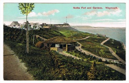 RB 1027 - Early Postcard - Nothe Fort & Gardens - Weymouth Dorset - Weymouth