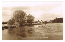 RB 1027 - Real Photo Postcard - Wimborne Minster From The River Stour - Dorset - Autres & Non Classés