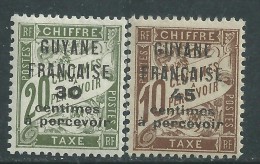 Guyane  Taxe N° 6 / 7  X Timbres-taxe De France Surchargés : Les 2 Valeurs Trace De Charnière SinonTB - Unused Stamps