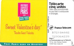 TELECARTE PUCE SOL 1. 5 UNITES. BOUTIQUES  AEROPORT  DE PARIS. REF T 14 - 5 Units