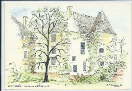 Harcourt-Aquarelle Originale De M.F Carbonelle-Château D'Harcourt-(CPM). - Harcourt