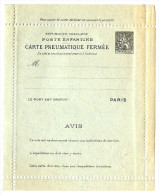 FRANCE POSTE ENFANTINE CARTE LETTRE 30c AU TYPE CHAPLAIN NON PLIEE - Pseudo-entiers Privés