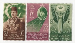 Egypt Stamps 1951 MNH Complete Stamp Set King Farouk King Of Egypt And Sudan ,Roi D'Egypte Et Du Soudan - Unused Stamps