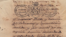 1830-PS-12. CUBA ESPAÑA SPAIN. SEALLED PAPER. FERNANDO VII. PAPEL SELLADO.SELLO POBRES . - Prefilatelia