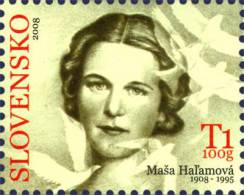 Slovakia 2008 Mi 578 ** Writer Masa Halamova - Unused Stamps