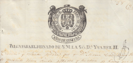 1834-PS-10.CUBA ESPAÑA SPAIN. SEALLED PAPER .PAPEL SELLADO .SELLO ILUSTRES HABILITADO ISABEL II . - Préphilatélie