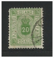 ICELAND - Used Official 20 Aur Yellow Green - Officials