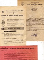 Chèques Postaux - Document Concernant 1 Chèque Et Concernant Nouveau  Franc - Valence D´Agen (T. Et G.)  - Toulouse C/C - Cheques En Traveller's Cheques