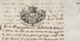 1842-PS-2.CUBA ESPAÑA SPAIN. SEALLED PAPER ISABEL II .PAPEL SELLADO .SELLO ILUSTRES . - Préphilatélie