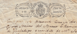 1844-PS-3.CUBA ESPAÑA SPAIN. SEALLED PAPER ISABEL II .PAPEL SELLADO .SELLO 3ro . - Voorfilatelie