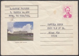 1975-EP-12 CUBA 1975. Ed.175b. ENTERO POSTAL. POSTAL STATIONERY. JOSE MARTI. HOSPÌTAL LENIN. HOLGUIN. SANTIAGO DE CUBA. - Lettres & Documents