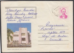 1975-EP-15 CUBA 1975. Ed.175c. ENTERO POSTAL. POSTAL STATIONERY. JOSE MARTI. ANTIGUO CUARTEL MONCADA. PALMA SORIANO. USE - Brieven En Documenten