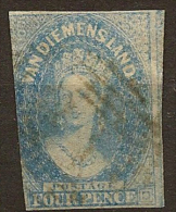 TASMANIA 1857 4d Pale Blue QV SG 36 U #LK12 - Used Stamps