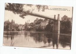 Cp , 86 , LA ROCHE POSAY , Le Pont Suspendu Sur La CREUSE  , Ed : R.D. 5 , Voyagée 1934 - La Roche Posay
