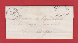 Lettre  // De Arc En Barrois  //  Pour Langres //24 Octobre 1851 - 1849-1876: Klassieke Periode