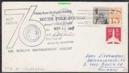 United States 1975 Flown Cover From Mc Murdo Station To South Pole Station Nov 17 1975 Signature  (20539) - Autres & Non Classés