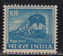India MNH 1966,  Definitive Series., 10p Electric Locomotive, Train, Printer Margin, 1965-1975 Definitive - Ongebruikt