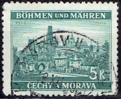 BOHEMIA & MORAVIA # STAMPS FROM YEAR 1939 STANLEY GIBBONS 35 - Usados