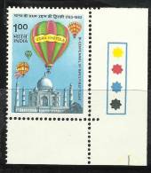 INDIA, 1983, Manned Flight,Bicentenary ,1st Indian Hot Air Baloon., Traffic Light Bottom Rightt ,MNH, (**) - Ungebraucht