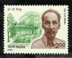 INDIA, 1990, Ho Chi Minh, (1890-1969), Vietnamese Communist Party Leader, Residence And Portrait,  MNH, (**) - Nuovi