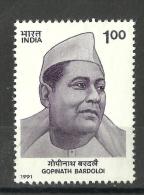 INDIA, 1991,Gopinath Bardoloi (Politician) - Birth Centenary ,MNH, (**) - Ungebraucht