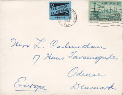 United States "VIA AIR MAIL" Label SAINT PETERSBURG 1951 Cover Lettre ODENSE Denmark Tuberculosis Seal (2 Scans) - 2c. 1941-1960 Lettres