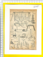 GYMNASTIQUE GYMNASTIEK GYMNASTICS GYMNASTIK GINNASTICA - GRAVURE XIXé Ou XXé Ca.: 105 X 165 Mm ENGRAVING ETS R308 - Gimnasia