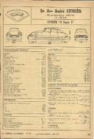 Voiture DS Citroen (Paris 15e) - Fiche Technique L'expert Automobile 1973 - 3 Volets - Materiale E Accessori