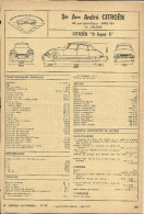 Voiture DS Citroen (Paris 15e) - Fiche Technique L'expert Automobile 1973 - 3 Volets - Materiaal En Toebehoren