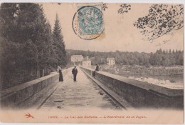 Cpa,le Lac Des Settons En 1900,lac Artificiel De 37 Hectares,nièvre,l´extrémi Té De La Digue,famille D´époque,rare - Montsauche Les Settons