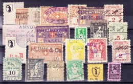 Schweiz Lot 23 Steuer Fiskalmarken Auf Steckkarte - Revenue Stamps