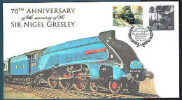 GB 2007 70th Anniv. Of Naming Sir Nigel Gresley - Ltd Ed. Railway Cover - Storia Postale