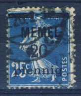 ##K1173. Memel 1920. Surprinted French Stamp. Michel 20. Used. - Usados