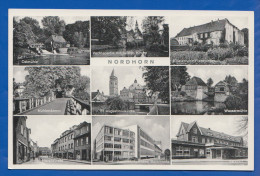 Deutschland; Nordhorn; Multivuekarte Mit Baumwollspiennerei Und Hauptstrasse - Nordhorn