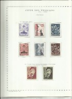 VATICANO VATIKAN VATICAN 1967 1968 POSTA AEREA AIR MAIL SOGGETTI VARI E ANGELO SERIE COMPLETE SU FOGLIO MARINI MNH - Luftpost