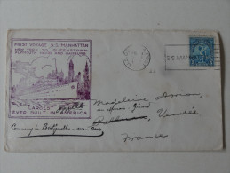 First Day Cover First Voyage Paquebot S S Manhattan 1932 - 1851-1940