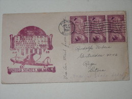 First Day Cover PA Pierre Dakota 1938 Pour Riga Latvia - 1851-1940